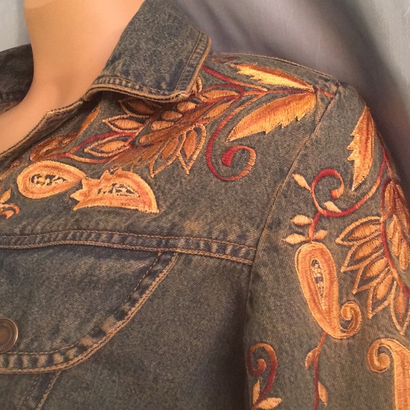 Gordon James embroidered denim jacket, S - Picture 3 of 8